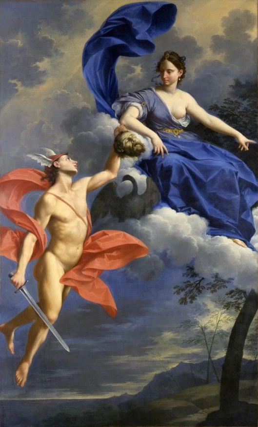 Mercurio presenta a Giunone la testa di Argo